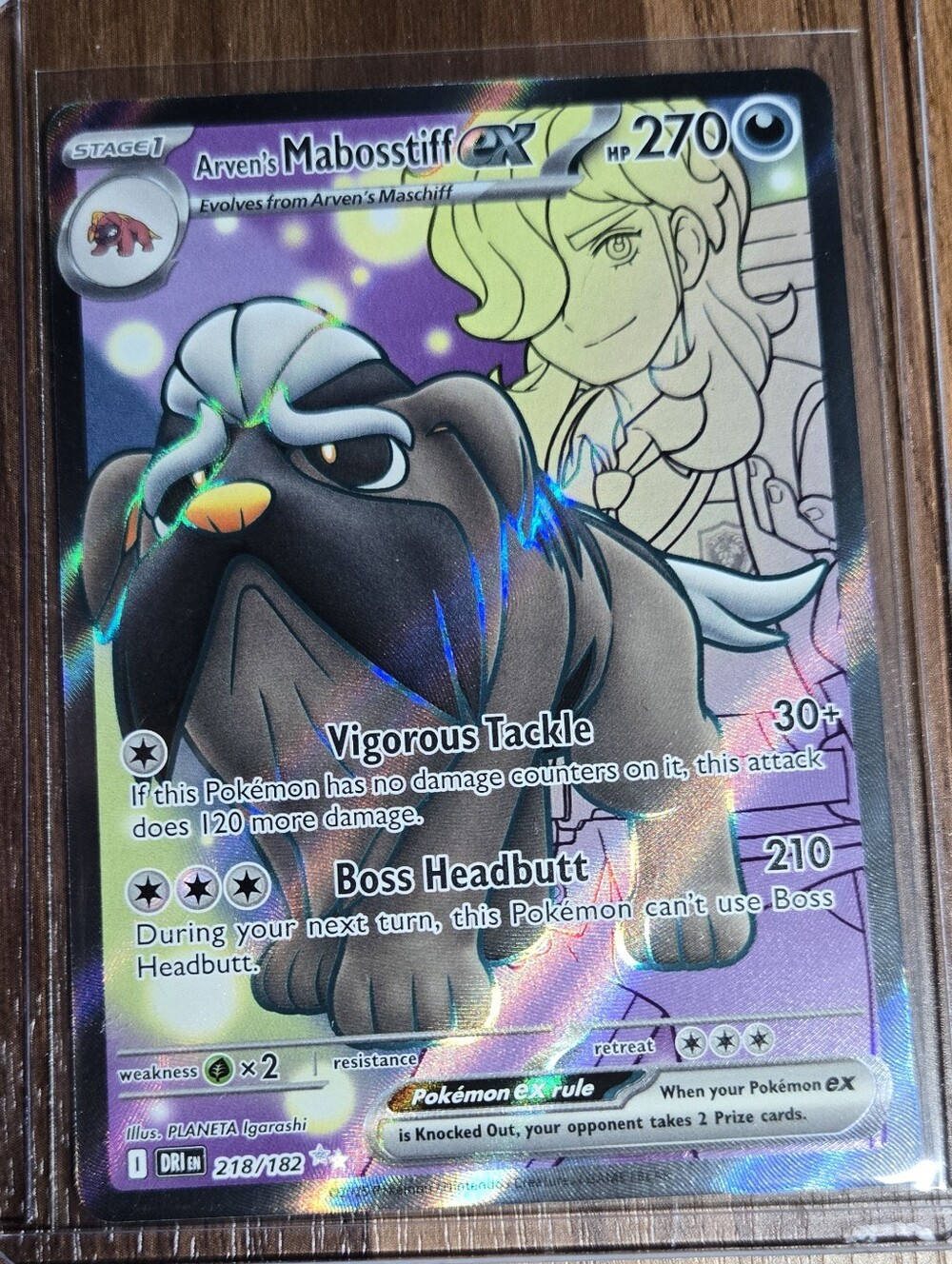 Pokémon Card Ultra Rare - Arven's Mabosstiff EX
